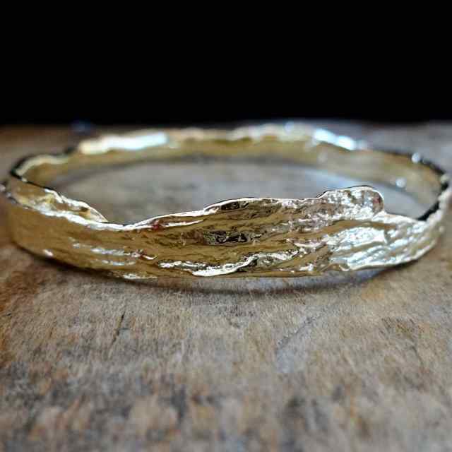 Driftwood Skinny Bangle in Medium, Gold Rose Gold, Silver 